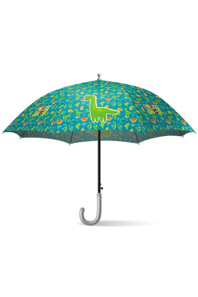 Coral High Kids Mavi Yeşil Dinozor Desenli Çocuk Şemsiyesi 12677 - 5