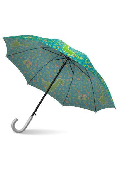Coral High Kids Mavi Yeşil Dinozor Desenli Çocuk Şemsiyesi 12677 - 4
