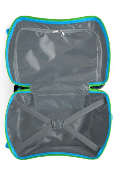 Coral High Kids Mavi Yeşil Dinozor Desenli Otur-Çek Çocuk Valizi 16361 - 6