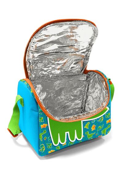 Coral High Kids Mavi Yeşil Dinozor Desenli Thermo Beslenme Çantası 12792 - 4