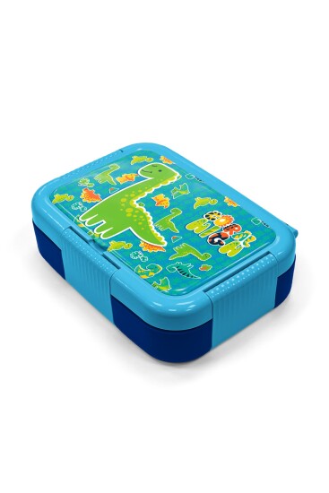 Coral High Kids Mavi Yeşil Dinozor Desenli Paslanmaz Çelik Beslenme Kabı 39291 - 2