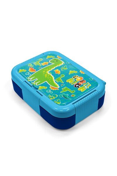 Coral High Kids Mavi Yeşil Dinozor Desenli Paslanmaz Çelik Beslenme Kabı 39291 - 2