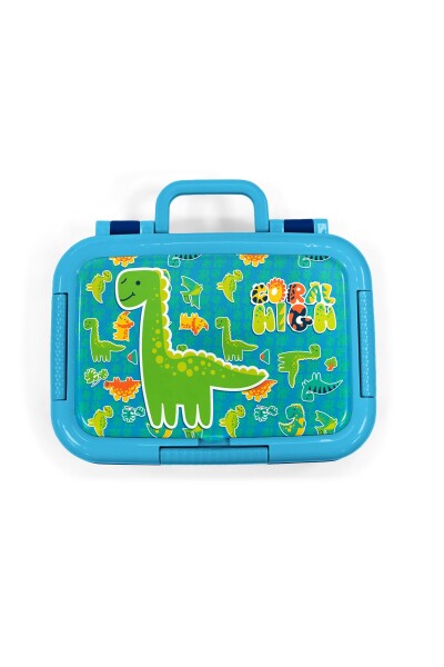 Coral High Kids Mavi Yeşil Dinozor Desenli Paslanmaz Çelik Beslenme Kabı 39291 - 5