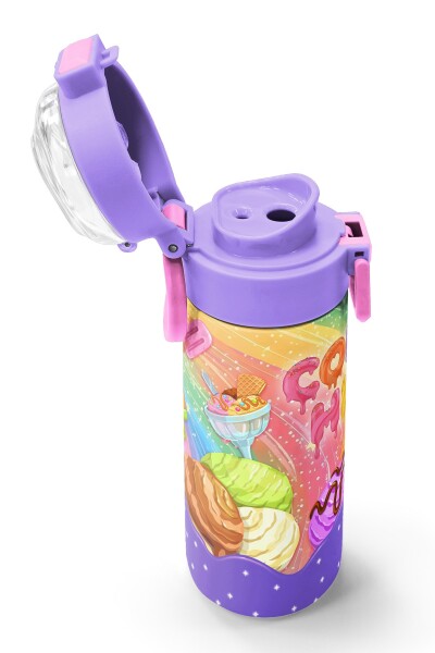 Coral High Kids Milka Dondurma Desenli Pipetli ve Direkt İçim Çelik Termos 500 ml 38136 - 6