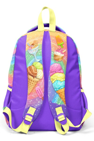 Coral High Kids Milka Dondurma Desenli Üç Bölmeli Okul Sırt Çantası 33254 - 3
