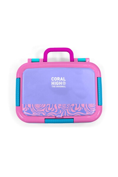 Coral High Kids Milka Geometrik Desenli Paslanmaz Çelik Beslenme Kabı 39127 - 5