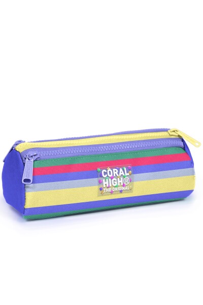 Coral High Kids Milka Gri Sarı Çizgi Desenli 3’lü Okul Çanta Seti SET0133202 - 4