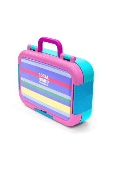 Coral High Kids Milka Gri Sarı Çizgi Desenli Paslanmaz Çelik Beslenme Kabı 39102 - 4