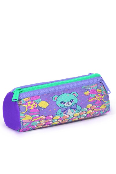 Coral High Kids Milka Şeker Ayıcık Desenli Üç Bölmeli Kalem Çantası 31005 - 3
