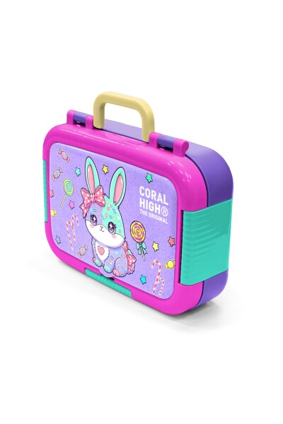 Coral High Kids Milka Su Yeşili Tavşan Desenli Paslanmaz Çelik Beslenme Kabı 39155 - 4