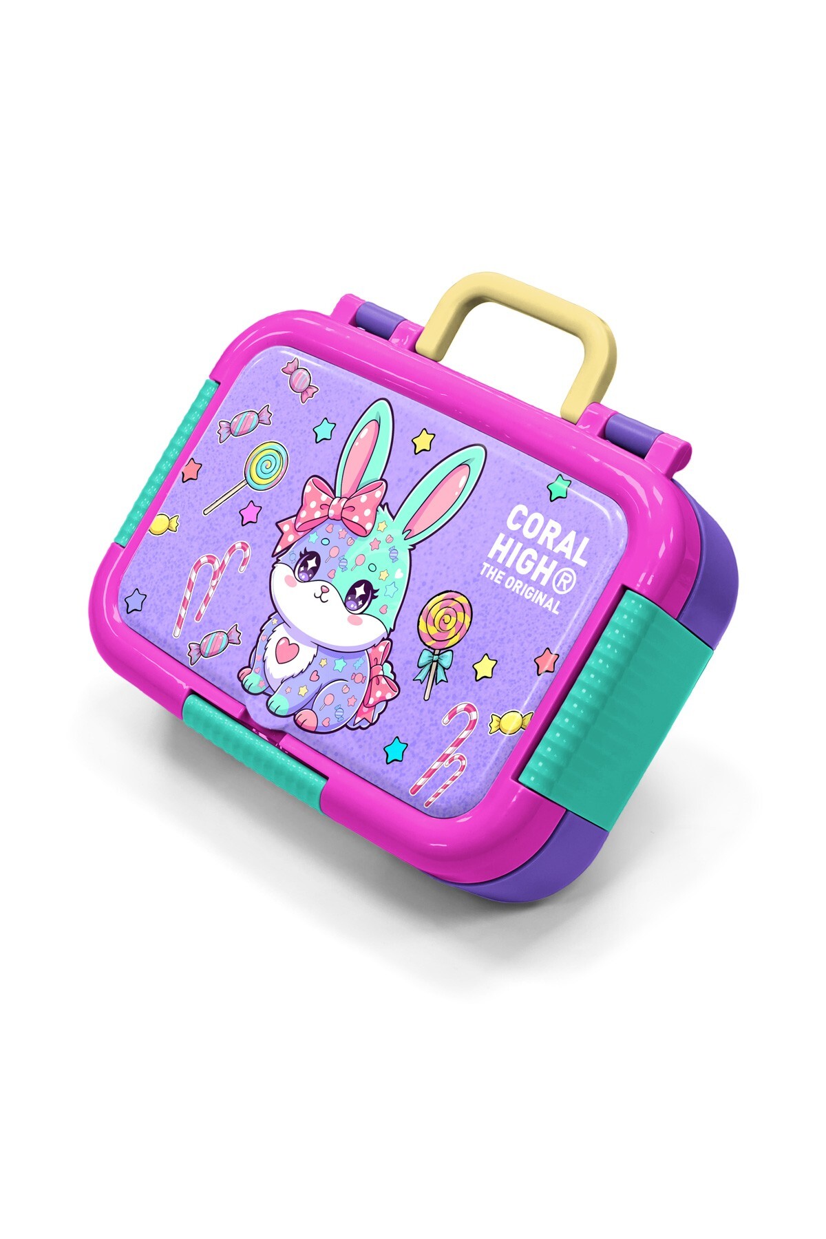 Coral High Kids Milka Su Yeşili Tavşan Desenli Paslanmaz Çelik Beslenme Kabı 39155