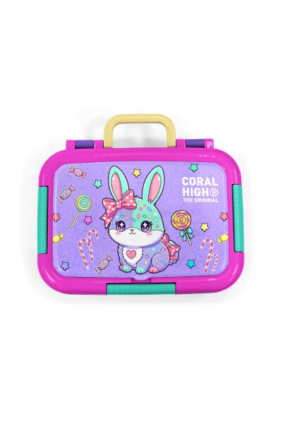 Coral High Kids Milka Su Yeşili Tavşan Desenli Paslanmaz Çelik Beslenme Kabı 39155 - 6