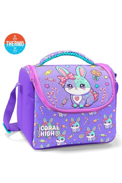 Coral High Kids Milka Su Yeşili Tavşan Desenli Thermo Beslenme Çantası 37155 - 1