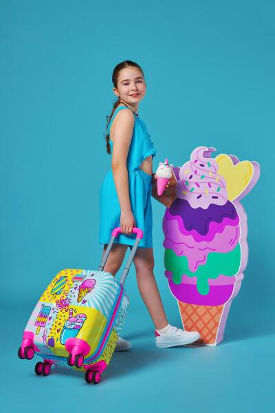 Coral High Kids Mixed Dondurma Desenli Çocuk Valizi 16775 - 7