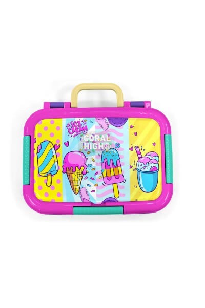 Coral High Kids Mixed Dondurma Desenli Desenli Paslanmaz Çelik Beslenme Kabı 39329 - 5