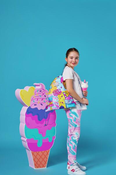 Coral High Kids Mixed Dondurma Desenli İpli Büzgülü Sırt Çantası 12652 - 2