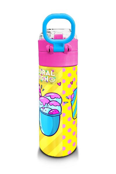 Coral High Kids Mixed Dondurma Desenli Pipetli ve Direkt İçim Çelik Termos 500 ml 31809 - 3