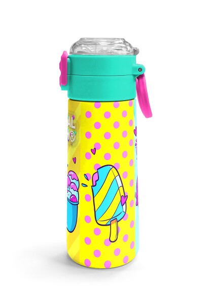 Coral High Kids Mixed Dondurma Desenli Pipetli ve Direkt İçim Çelik Termos 500 ml 31809 - 3