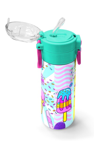 Coral High Kids Mixed Dondurma Desenli Pipetli ve Direkt İçim Çelik Termos 500 ml 31809 - 5