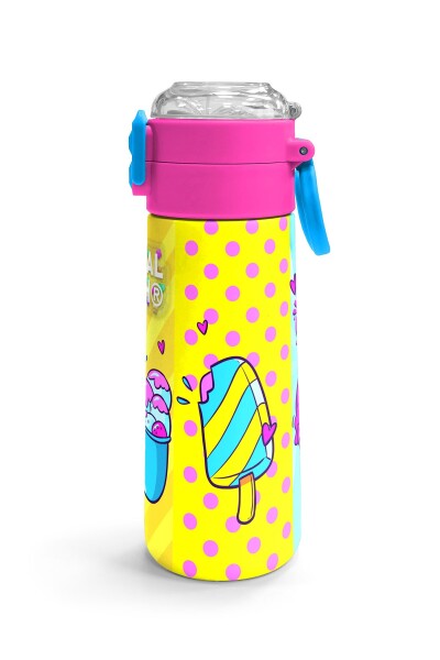 Coral High Kids Mixed Dondurma Desenli Pipetli ve Direkt İçim Çelik Termos 500 ml 31809 - 3