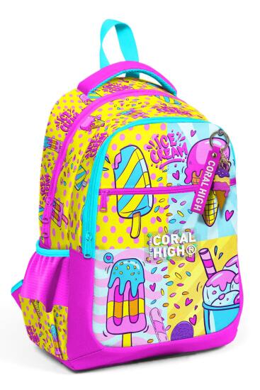 Coral High Kids Mixed Dondurma Desenli Üç Bölmeli Okul Sırt Çantası 23645 