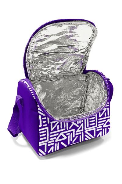Coral High Kids Mor Beyaz Geometrik Desenli Thermo Beslenme Çantası 22783 - 4