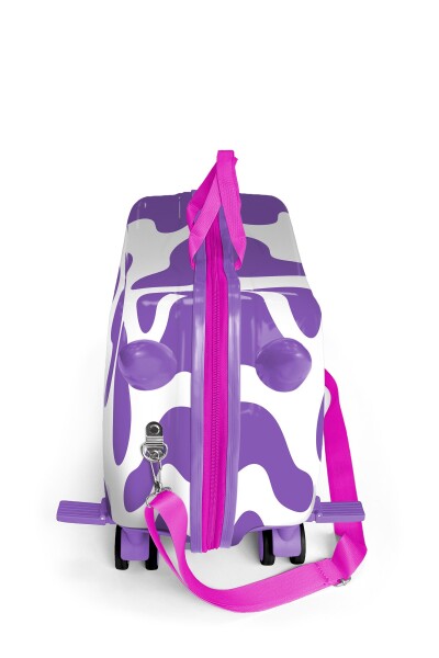 Coral High Kids Mor İnek Desenli Otur-Çek Çocuk Valizi 16359 - 4