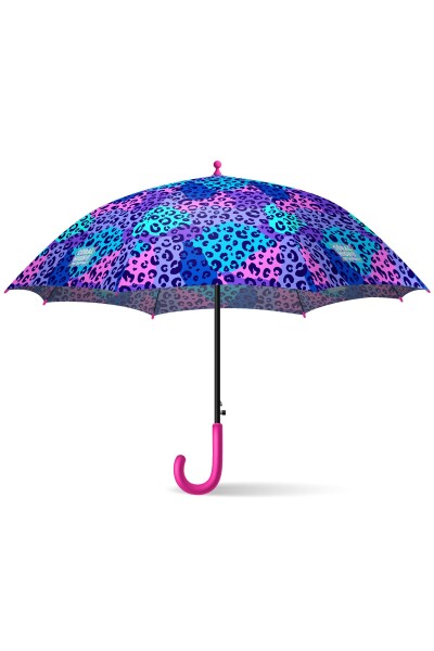 Coral High Kids Mor Leopar Desenli Çocuk Şemsiyesi 12666 - 5