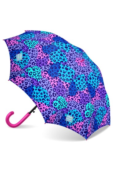Coral High Kids Mor Leopar Desenli Çocuk Şemsiyesi 12666 