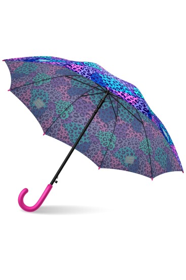 Coral High Kids Mor Leopar Desenli Çocuk Şemsiyesi 12666 - 4