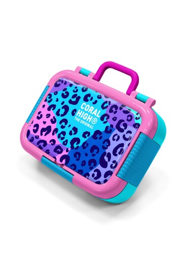 Coral High Kids Mor Leopar Desenli Paslanmaz Çelik Beslenme Kabı 39166 