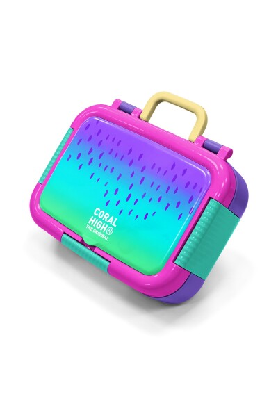 Coral High Kids Mor Lila Renk Geçişli Desenli Paslanmaz Çelik Beslenme Kabı 39171 - 1