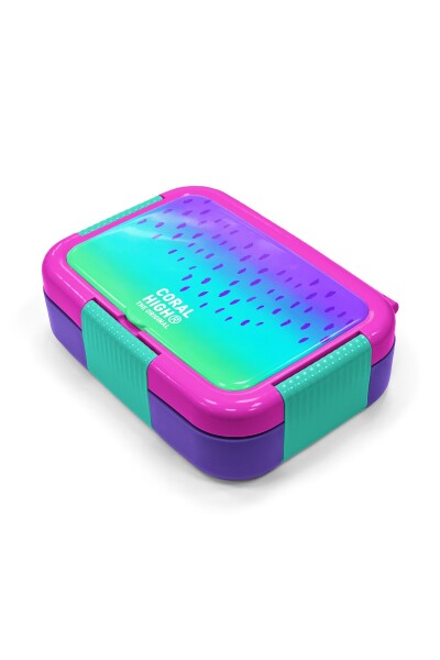 Coral High Kids Mor Lila Renk Geçişli Desenli Paslanmaz Çelik Beslenme Kabı 39171 - 2