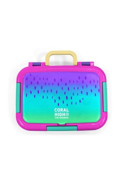Coral High Kids Mor Lila Renk Geçişli Desenli Paslanmaz Çelik Beslenme Kabı 39171 - 5