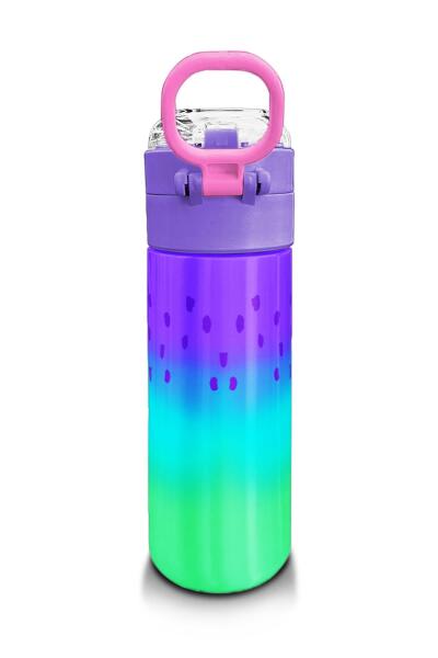 Coral High Kids Mor Lila Renk Geçişli Pipetli ve Direkt İçim Çelik Termos 500 ml 31850 - 3