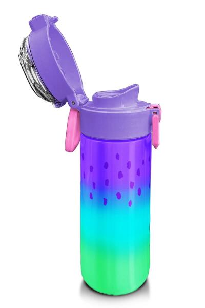 Coral High Kids Mor Lila Renk Geçişli Pipetli ve Direkt İçim Çelik Termos 500 ml 31850 - 6