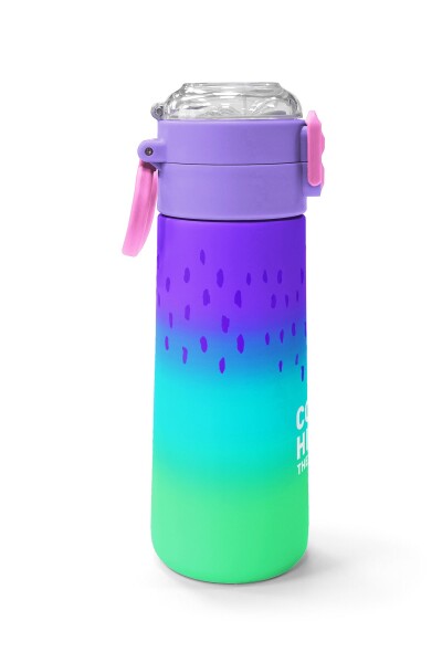 Coral High Kids Mor Lila Renk Geçişli Pipetli ve Direkt İçim Çelik Termos 500 ml 31850 - 2