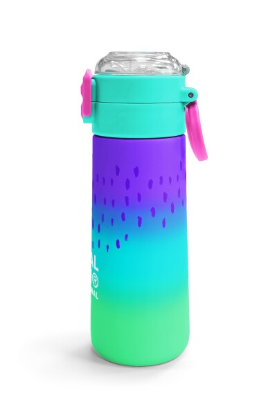 Coral High Kids Mor Lila Renk Geçişli Pipetli ve Direkt İçim Çelik Termos 500 ml 31850 - 3