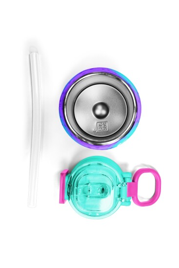Coral High Kids Mor Lila Renk Geçişli Pipetli ve Direkt İçim Çelik Termos 500 ml 31850 - 7