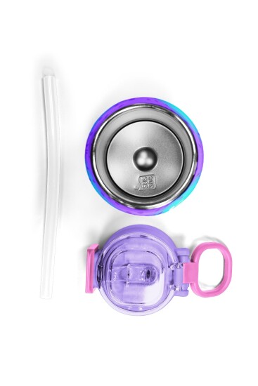 Coral High Kids Mor Lila Renk Geçişli Pipetli ve Direkt İçim Çelik Termos 500 ml 31850 - 7