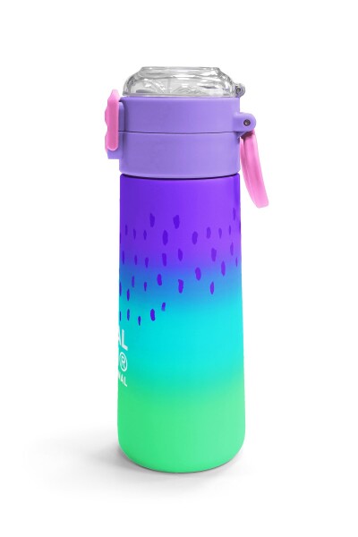 Coral High Kids Mor Lila Renk Geçişli Pipetli ve Direkt İçim Çelik Termos 500 ml 31850 - 3