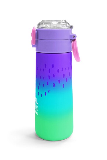 Coral High Kids Mor Lila Renk Geçişli Pipetli ve Direkt İçim Çelik Termos 500 ml 31850 - 3