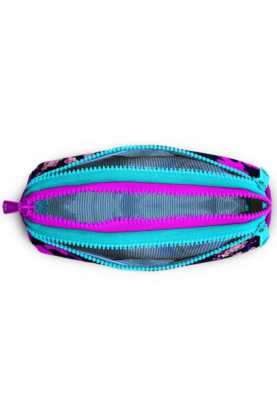 Coral High Kids Mor Pembe Anime Kedi Desenli Üç Bölmeli Kalem Çantası 22053 - 5