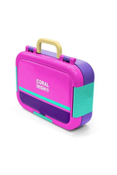 Coral High Kids Mor Pembe Desenli Paslanmaz Çelik Beslenme Kabı 39353 - 4