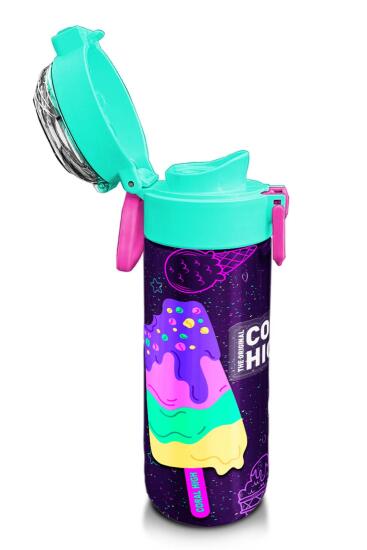 Coral High Kids Mor Pembe Dondurma Desenli Pipetli ve Direkt İçim Çelik Termos 500 ml 31980 - 6