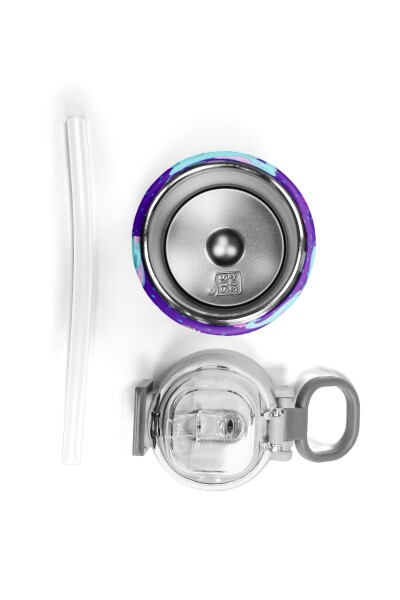 Coral High Kids Mor Pembe Fil Desenli Pipetli ve Direkt İçim Çelik Termos 500 ml 31970 - 7