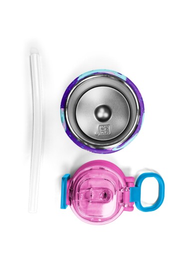 Coral High Kids Mor Pembe Fil Desenli Pipetli ve Direkt İçim Çelik Termos 500 ml 31970 - 7