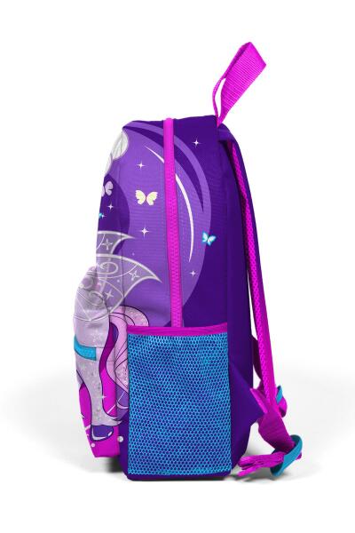 Minik Yuva Sırt Çantası Mor Pembe Unicorn Desenli İki Bölmeli 23508 - 6