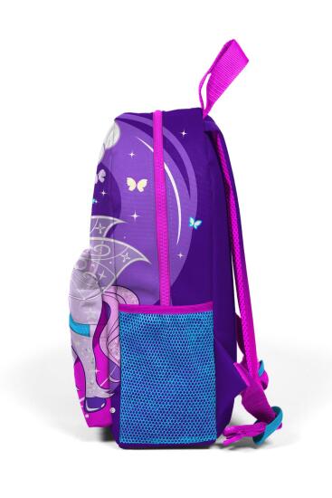 Minik Yuva Sırt Çantası Mor Pembe Unicorn Desenli İki Bölmeli 23508 - 6