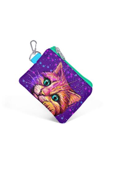 Coral High Kids Mor Pembe Kedi Desenli Bozuk Para Çantası 21832 - 3